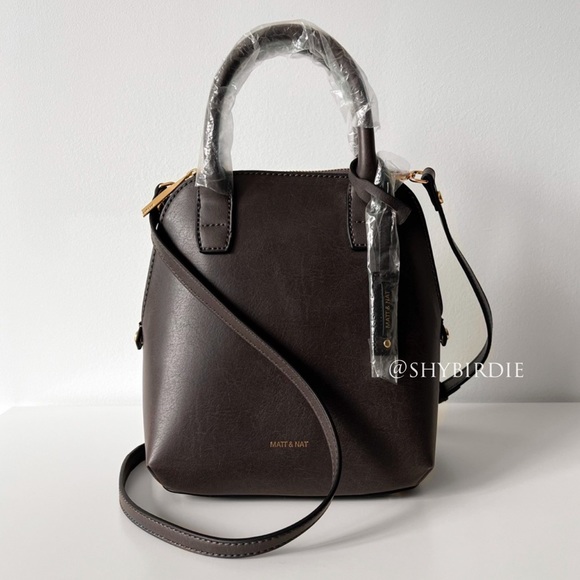 NWT Matt & Nat Gessi Small Satchel, Charcoal, Limited Edition - Picture 16 of 16